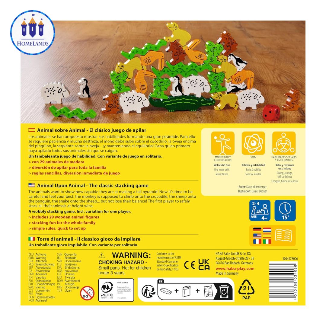 Juego de Mesa - Animal Sobre Animal Infantil - Imagen 4