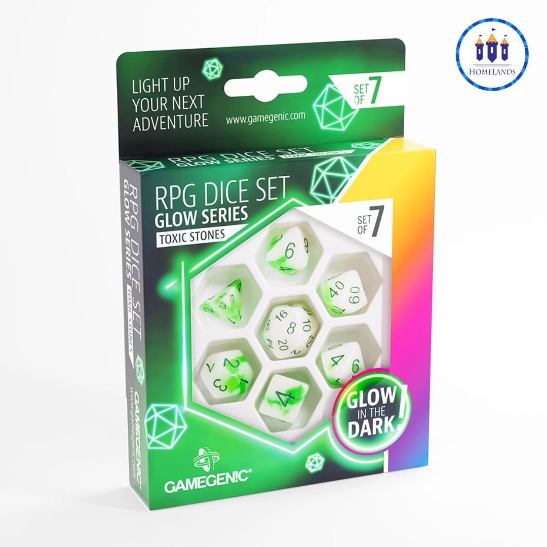 Toxic Stones RPG Dice Set (7 pcs)