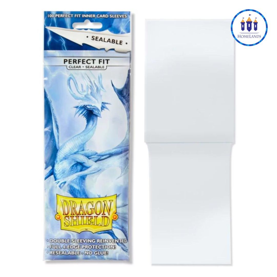 DRAGON SHIELD STANDARD PERFECT FIT SEALABLE SLEEVES - CLEAR (100 SLEEVES)