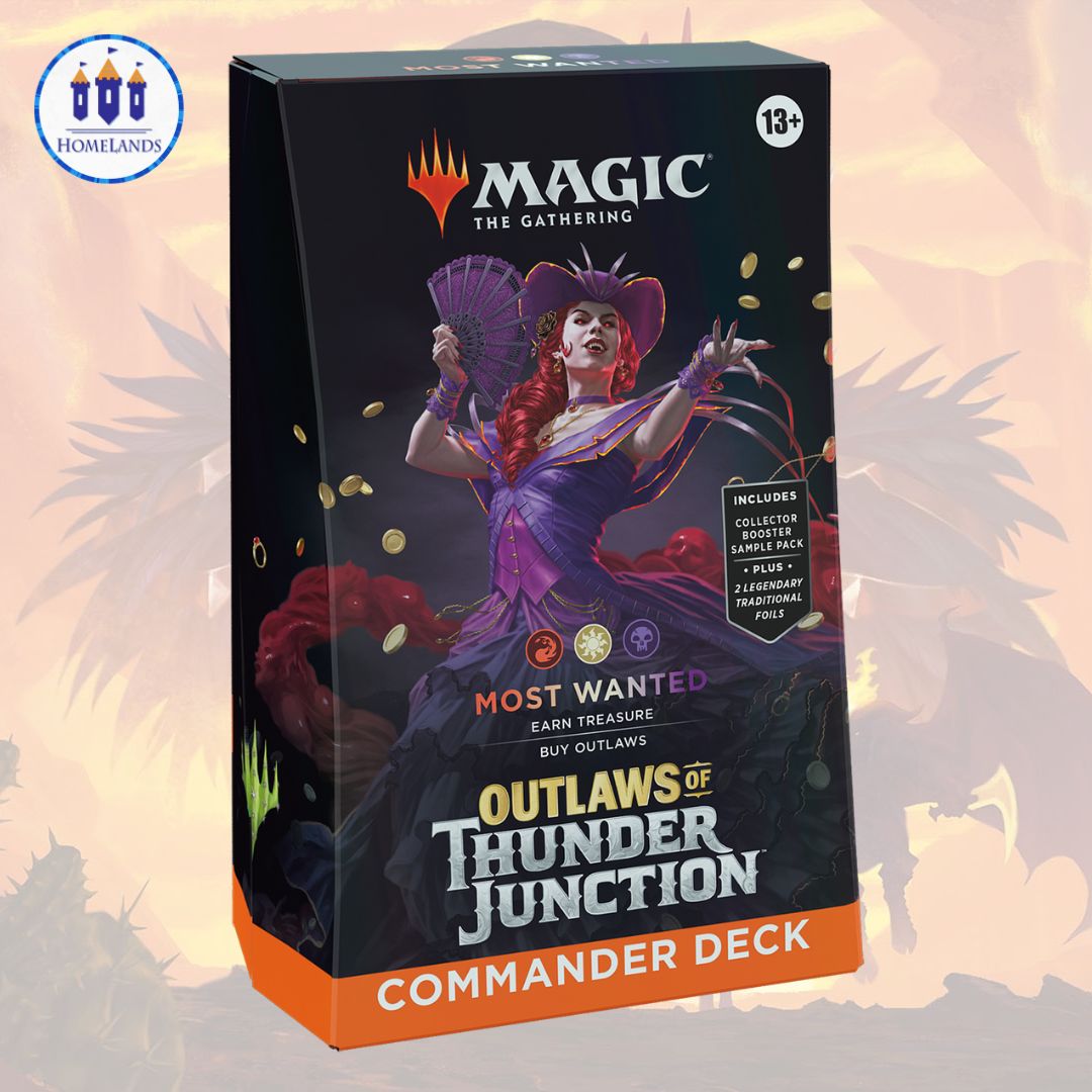 WPN - OUTLAWS OF THUNDER JUNCTION - LA MÁS BUSCADA - MTG -COMMANDER DECK - ESPAÑOL