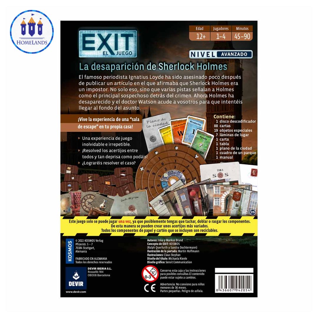 EXIT - La Desaparición de Sherlock Holmes - Imagen 3