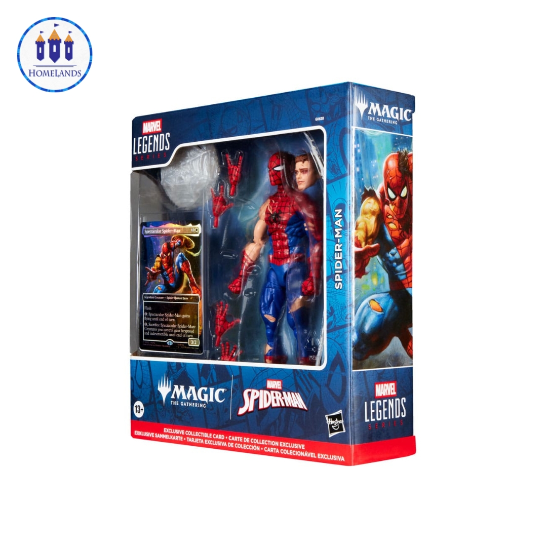 Marvel Legends Magic: The Gathering Figura Battle-Damaged Spider-Man (con carta exclusiva metalizada) 15 cm