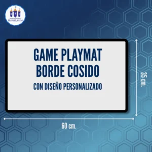 Game Playmat con borde cosido y diseño personalizado
