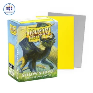 DRAGON SHIELD 100 MATTE DUAL SLEEVES - YELLOW & SILVER