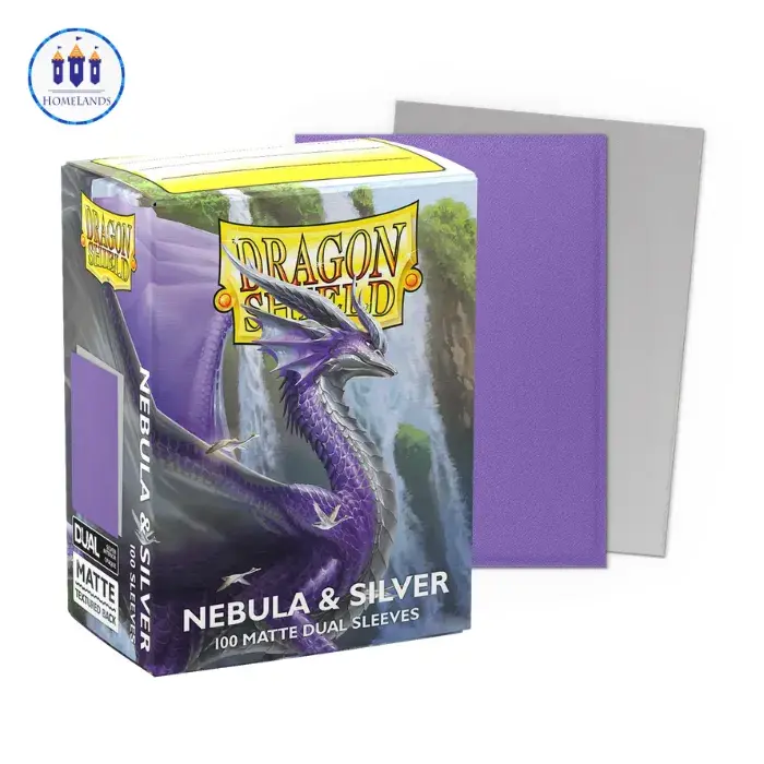 DRAGON SHIELD 100 MATTE DUAL SLEEVES - NEBULA & SILVER