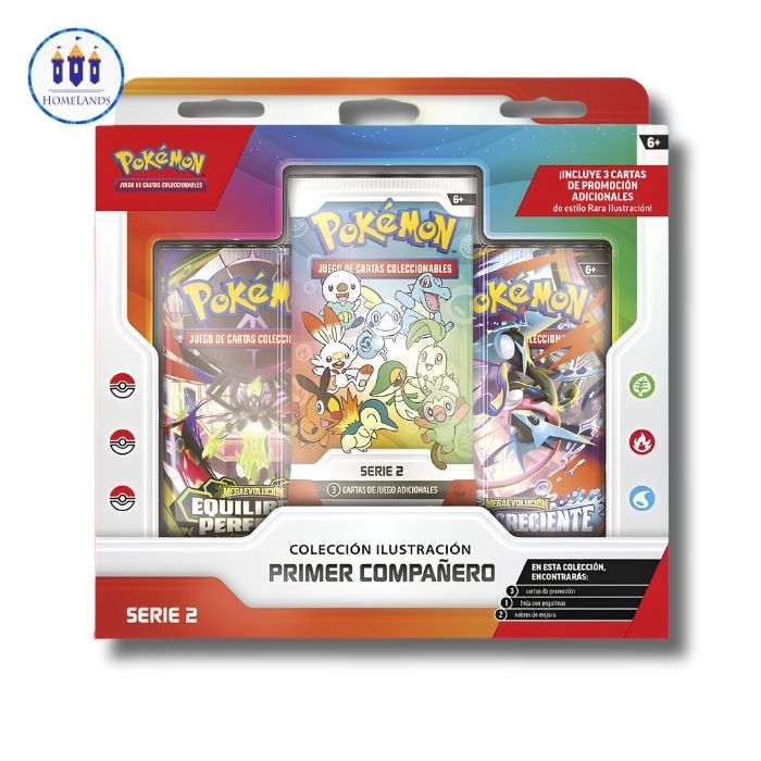 POKEMON TCG - COLECCIÓN ILUSTRACIÓN PRIMER COMPAÑERO - SERIE 2- ESPAÑOL