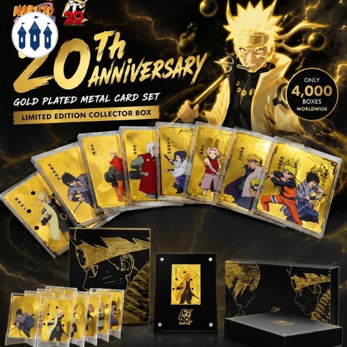 ⭐ Naruto - 20th Anniversary 24K Gold-Plated Card Gift Box ⭐