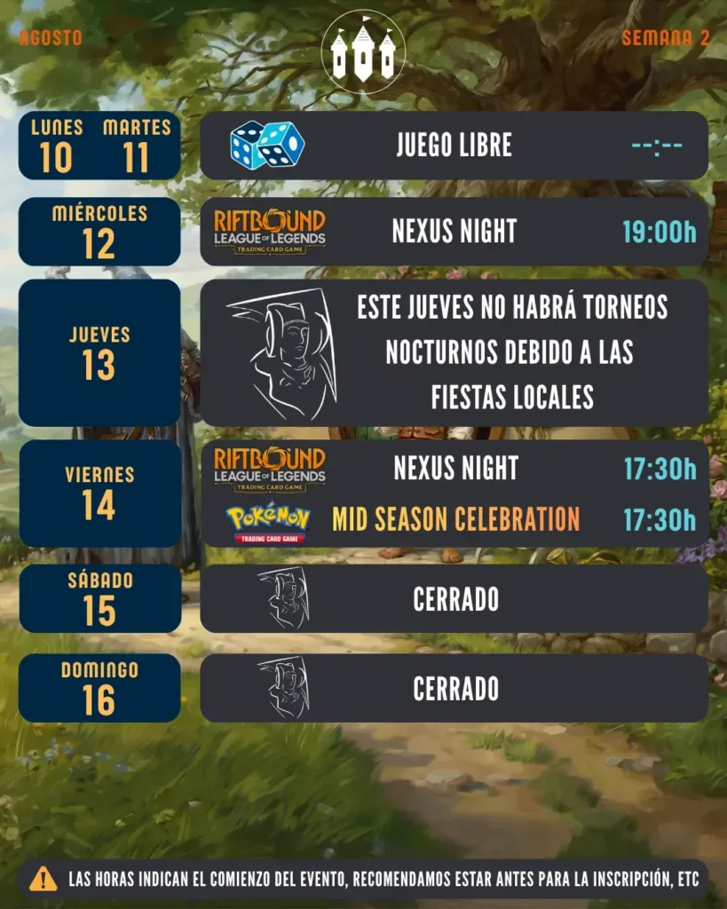 AGOSTO - SEMANA 2