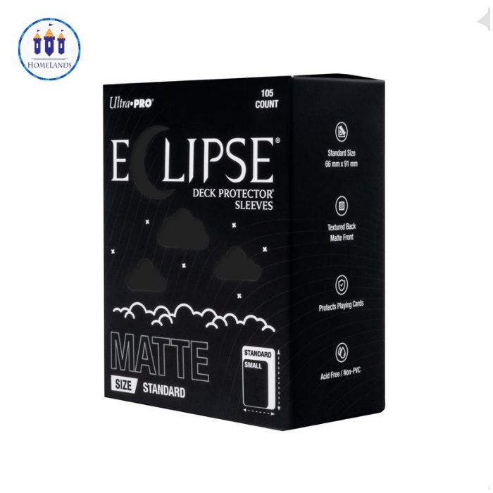 Fundas - UP ECLIPSE Matte Standard Sleeves: Jet Black - 105ct
