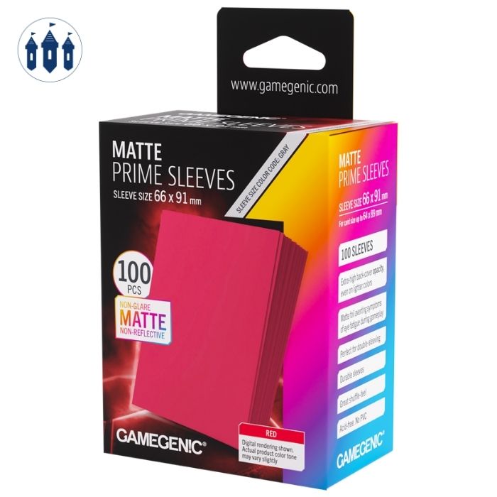 Gamegenic - Matte Prime Sleeves Red 66x91